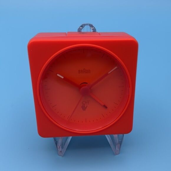 NEW-Off-White™ x Braun Limited Edition Travel Analogue Alarm Clock - Orange - Picture 3 of 6